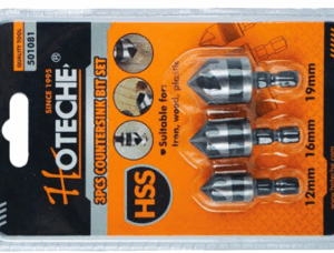 3PCS COUNTERSINK BIT SET 501081