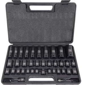 38Pcs 3/8"&1/2" Dr,Impact Socket Set 206404