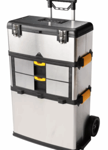 Stainless Steel Roller Tool Box in 3 Compartments 490020