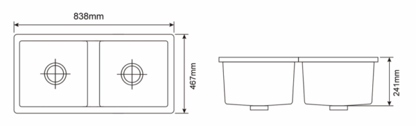 EN002 Black Kitchen Sink - Image 2
