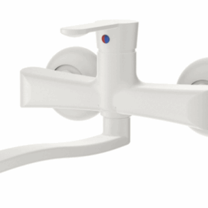 Single-Lever Wall Mounted Sink Mixer With S Spout 400124W